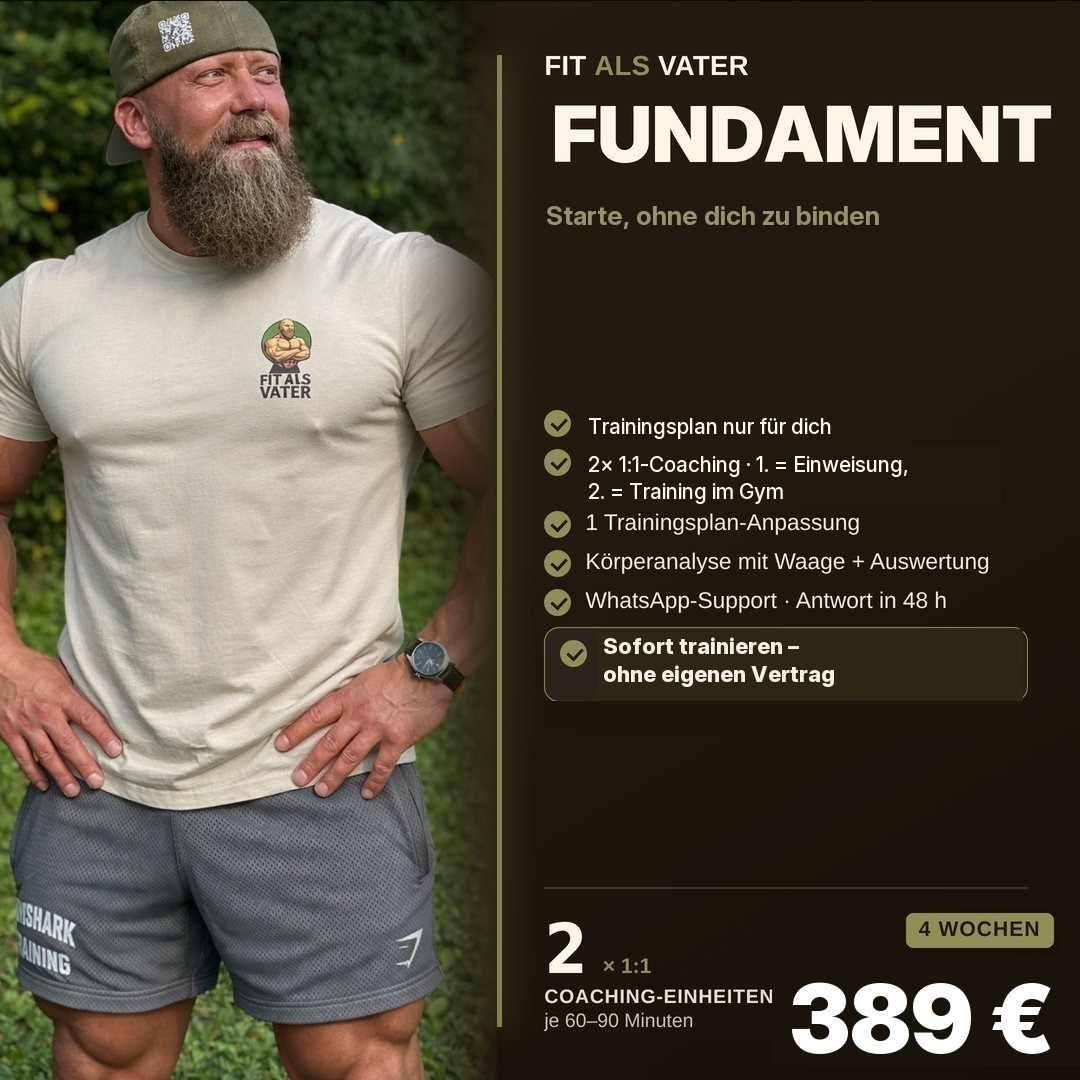 Fit als Vater – Paket Fundament, 4 Wochen, 389 €